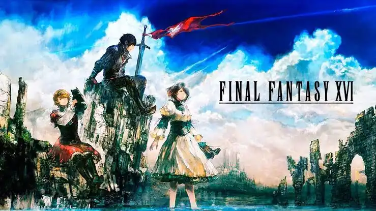 Clive Rosfield unleashing powerful Eikon abilities in a fiery cinematic battle in Final Fantasy XVI