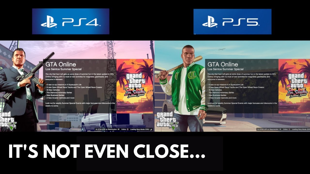 PS4 vs PS5 loading time comparison