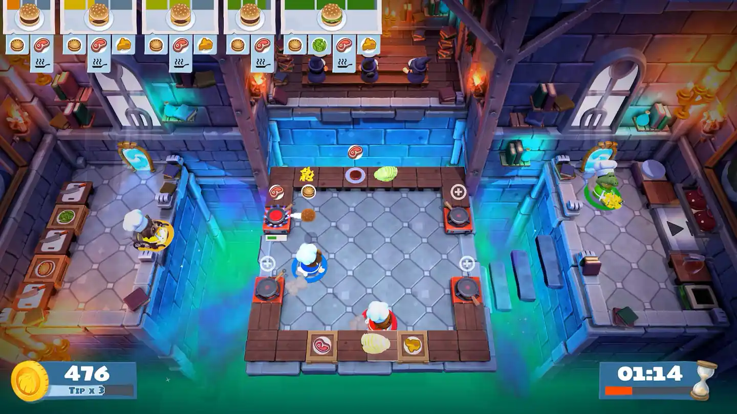 Overcooked 2 turns simple cooking tasks into fast communication challenges.It is excellent for local groups because success depends on coordination, role assignment, and adapting when the kitchen layout becomes chaotic.